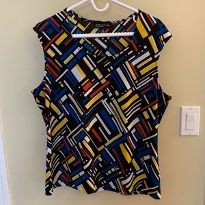 2/$30 Jones New York Patterned Sleeveless Top